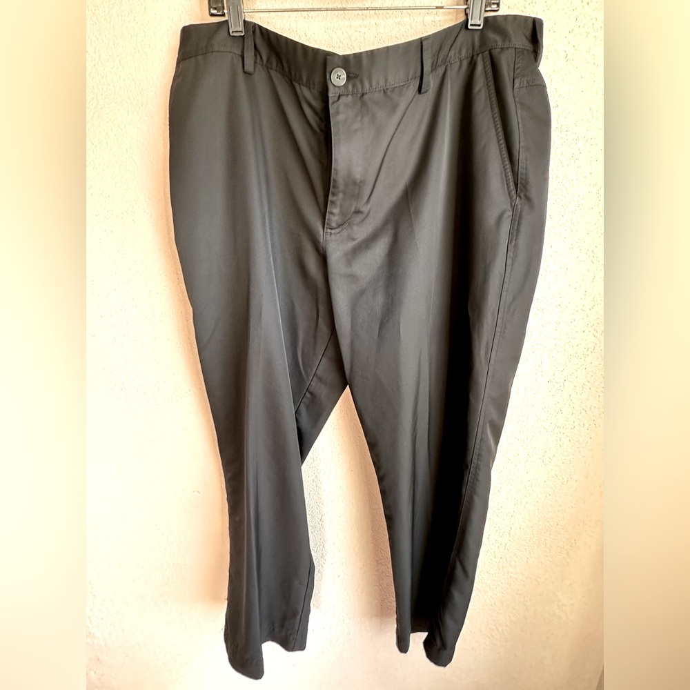 ADIDAS Black Golf Trousers size 40 x 32 Mens Climalite Straight Leg Polyester